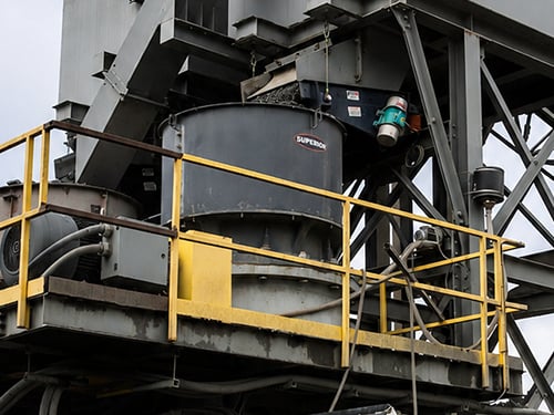 Endeavor® spider bushing cone crusher installed in a stationary aggregate processing plant