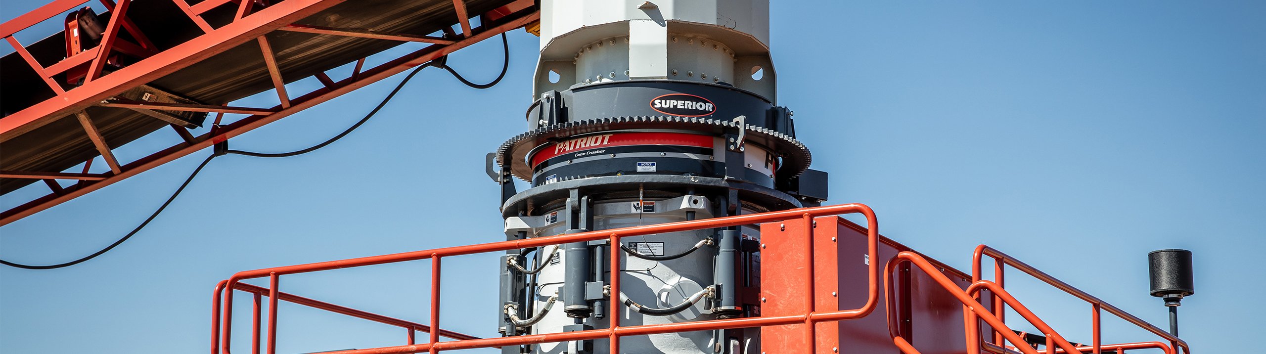 Patriot® Cone Crusher installed in a stationary aggregate crushing plant