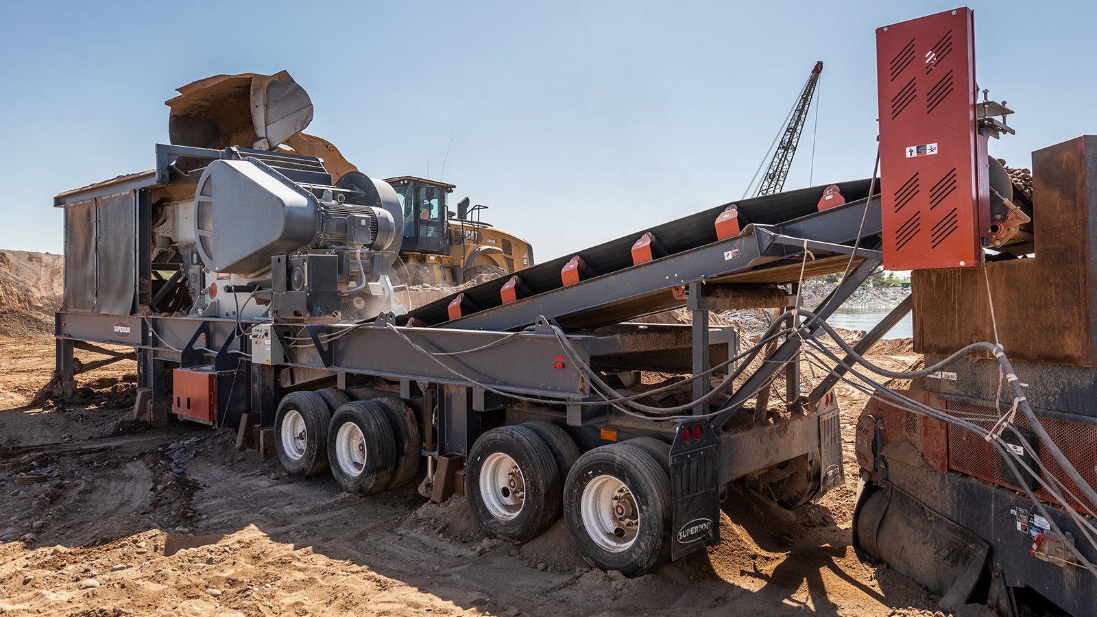 Portable Jaw Plant in Dredge Plant Setting