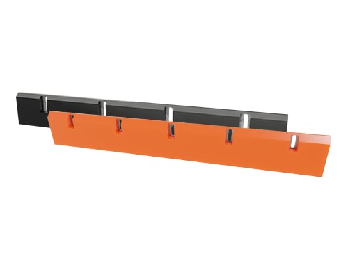 Rubber and urethane conveyor skirting liners with steel backing designed to seal the load zone
