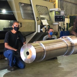 gigantic pulley shaft manufactured by Superior Industries in Brazil