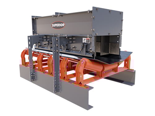 Modular conveyor skirting system installed along a conveyor belt to contain material and dust at the transfer point