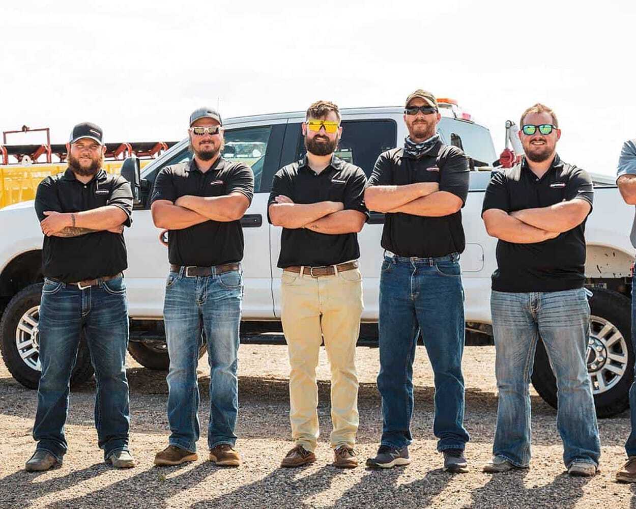 Superior team members standing together