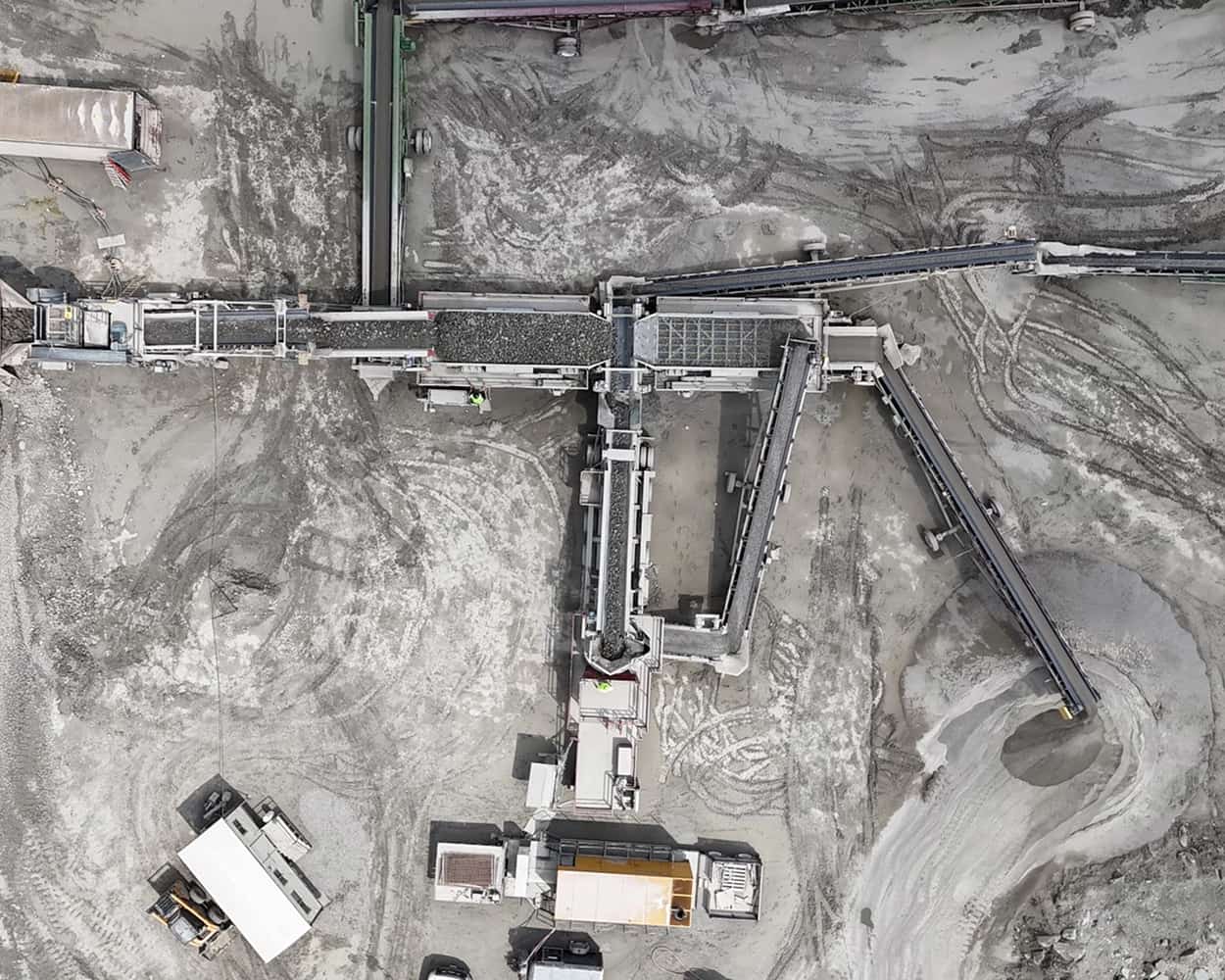 Drone view of Daanan and Janssen crushing plant operation