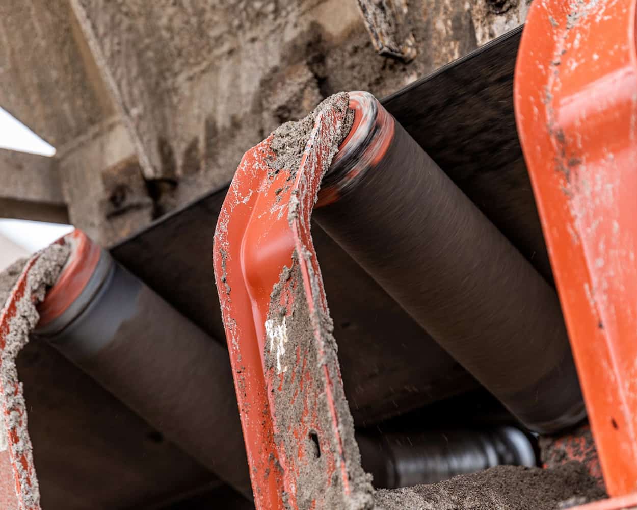 Titanium idler seal closeup at Madison County for Rogers Group