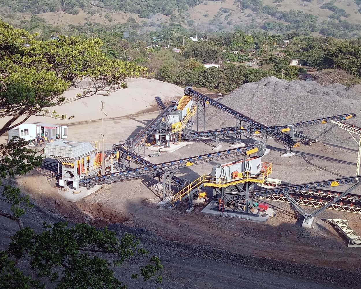 Drone view of Setramex crushing plant in Mexico