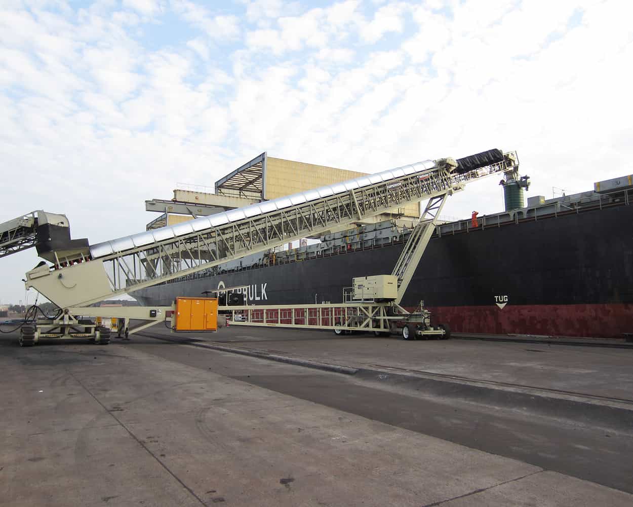 TeleStacker Conveyor-Shiploading at Port Kembla Australia