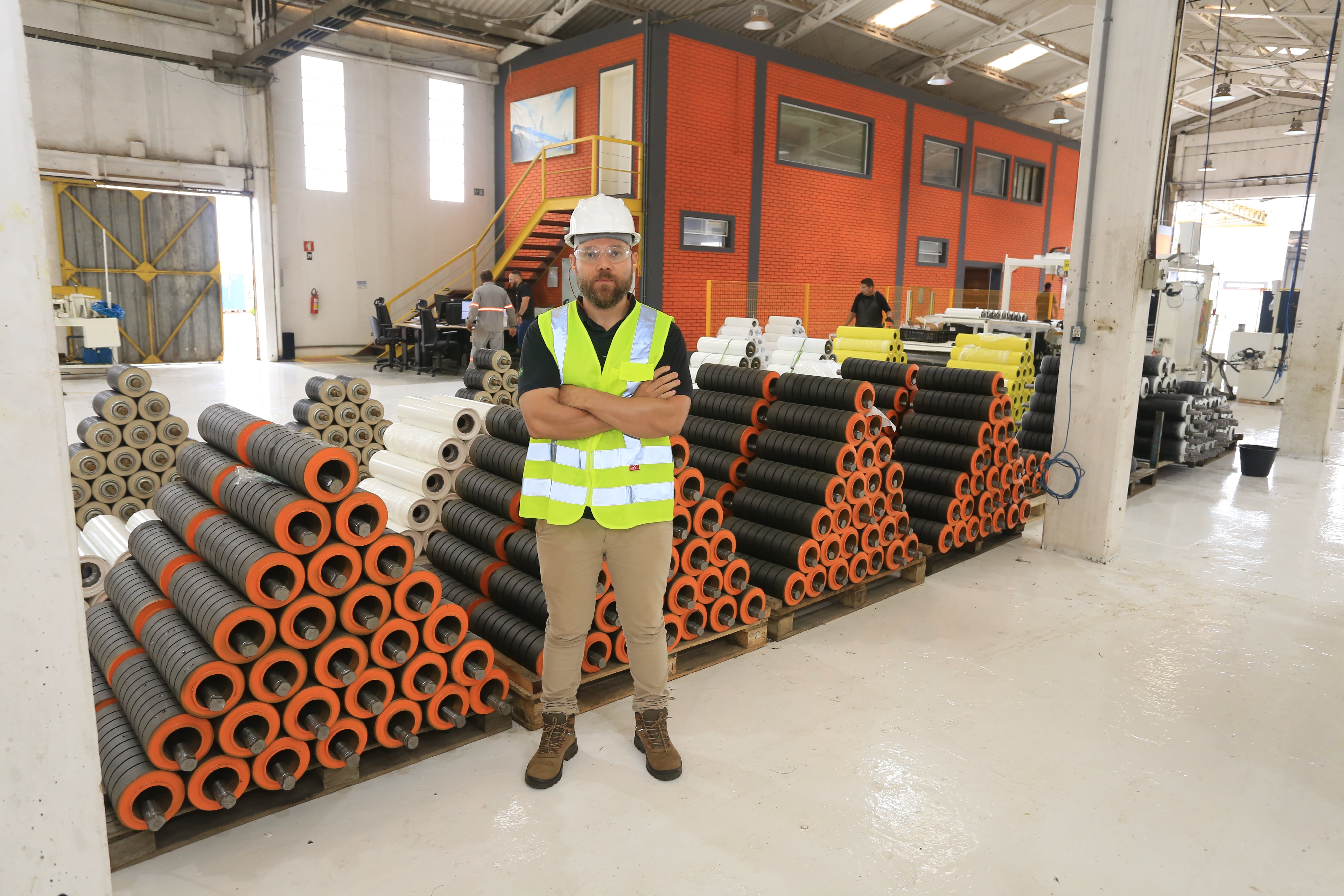 Mining idler rolls made in Brazil 014