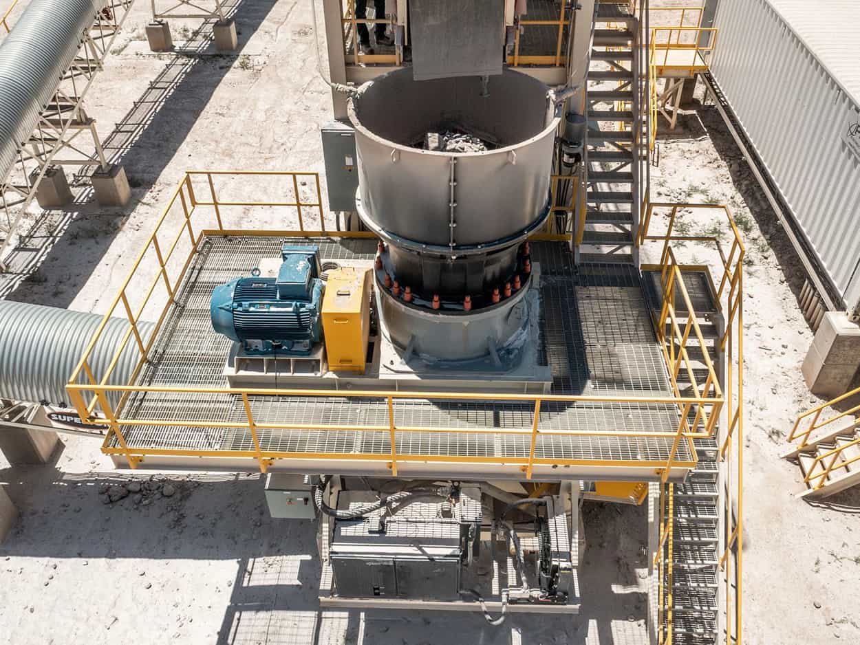 SS400 Endeavor Cone Crusher operating at National Gypsum facility in Winkelman, Arizona