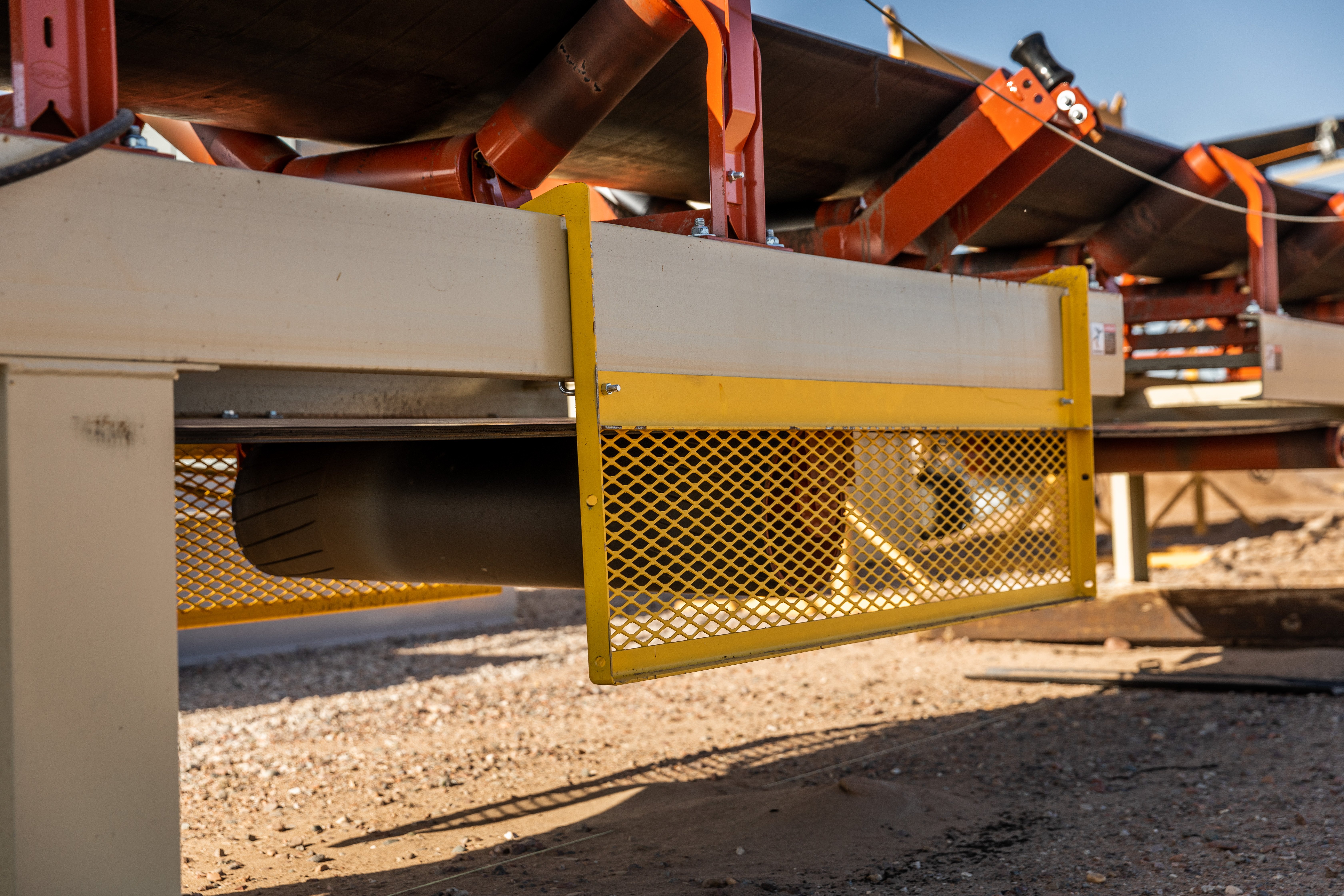 Training idlers on a Zipline Conveyor at CEMEX in Phoenix AZ