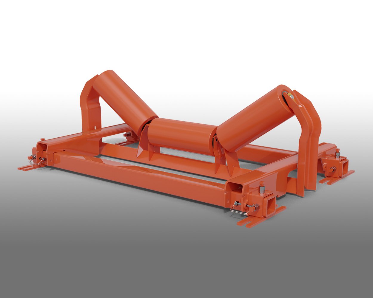 3D render of Superior® Belt Scale showing weighing assembly for conveyor systems