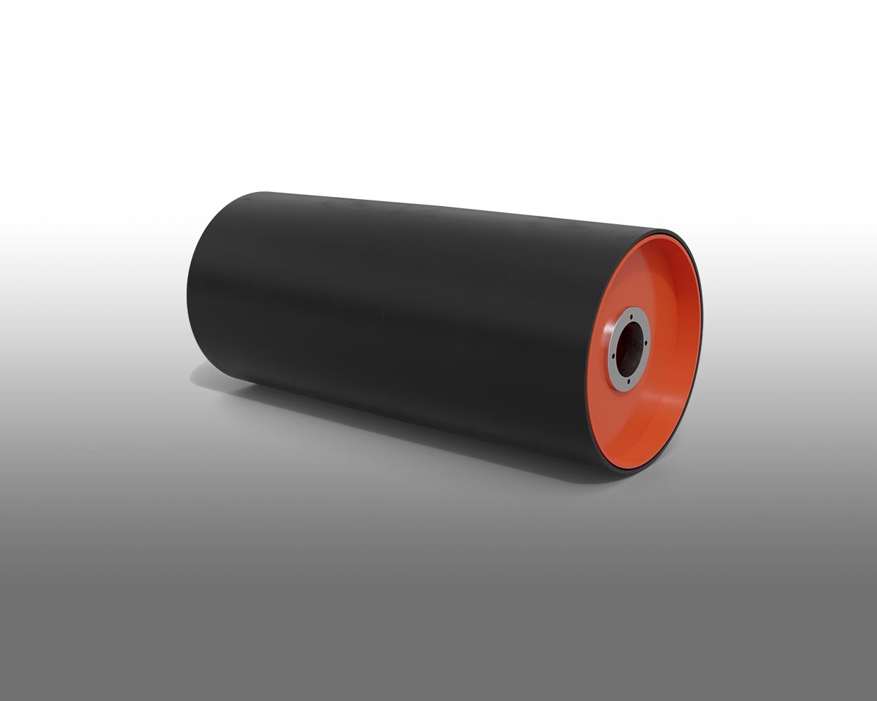 3D render of Superior® Drum Pulley showing smooth cylindrical surface and centered mounting hub