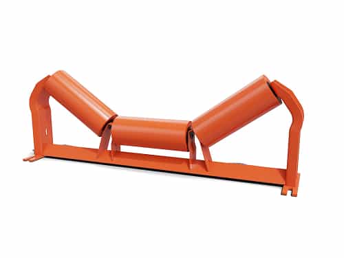 Superior® Troughing Idler render showing angled roller assembly for conveyor support