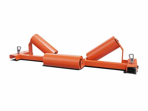 Superior® Underground Conveyor Idler render for low-clearance mining applications