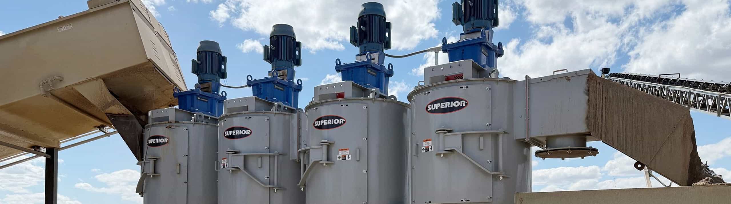 Two Attrition Mills side by side modual design at wash plant in Oregon