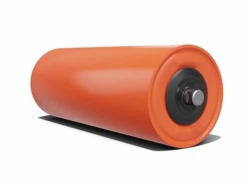 Superior® Replacement Idler Roll render in orange steel construction