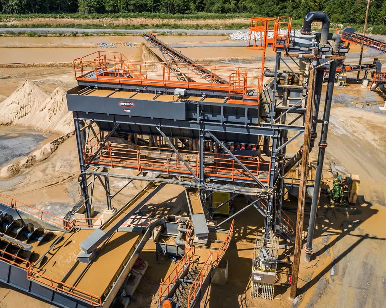 Classifying Tank installed atop new sand wash plant in Tennessee
