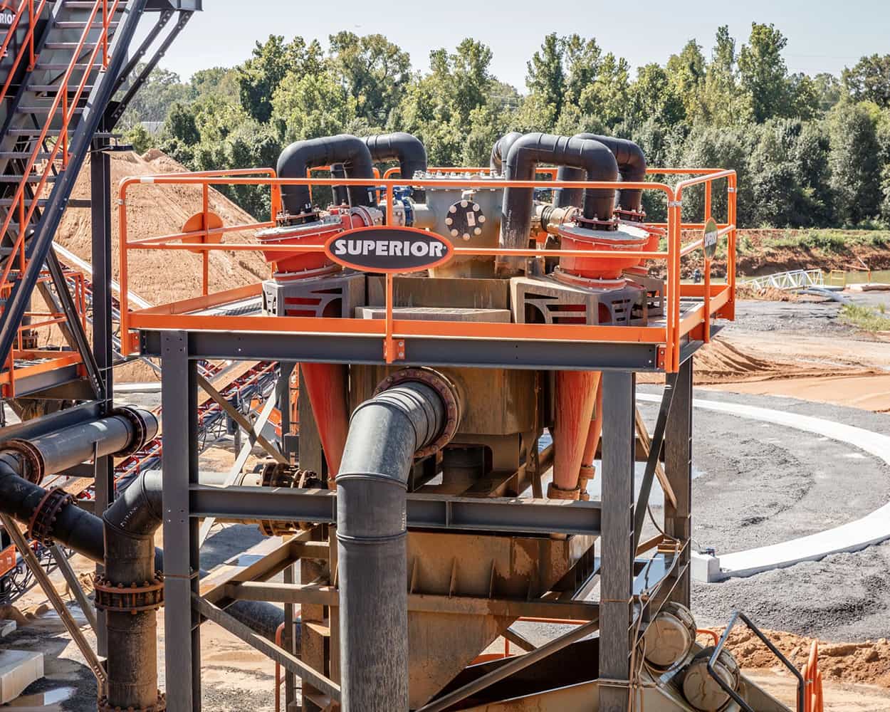 Helix® Cyclones installed as part of large stationary sand wash plant in Tennessee