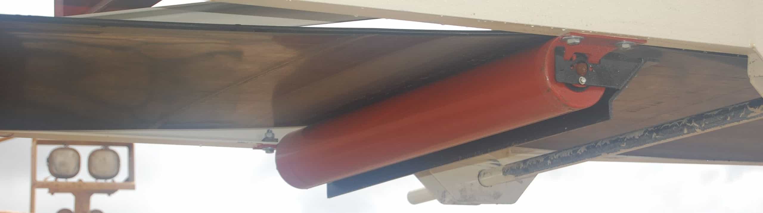 Return roll beneath conveyor belt in MInnesota site