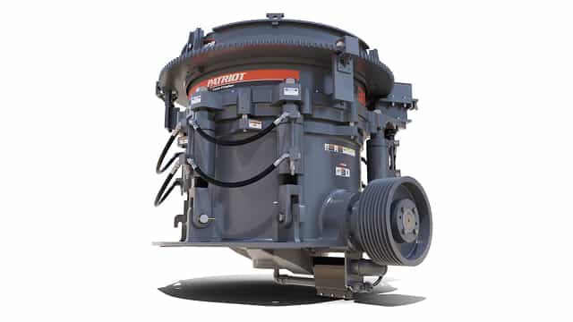 Patriot Cone Crusher with bronze bushing design for high-volume aggregate crushing