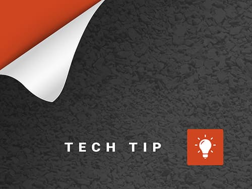 Tech Tip article