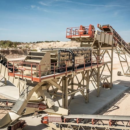 A Fusion modular plant in Jarrell, Texas, featuring a screening system with integrated washing components