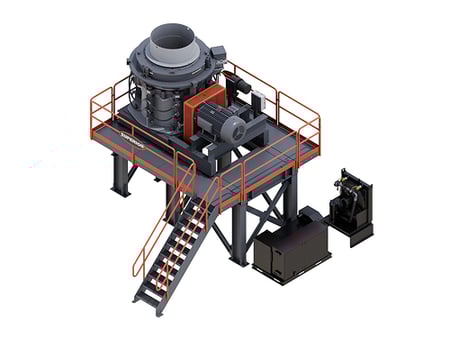 A pre-engineered cone module for secondary crushing, offering quick setup and easy integration into new plants or expansions