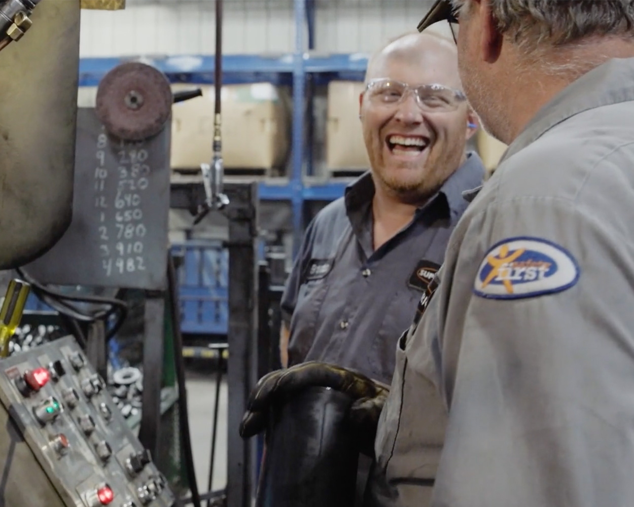 careers night shift Brandon laughing
