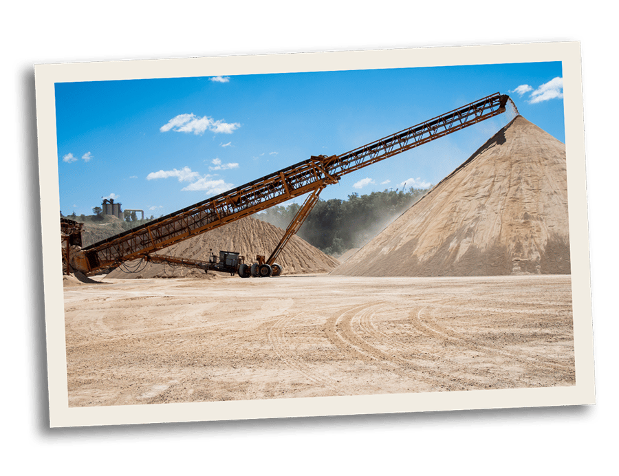TeleStacker Conveyor serial number 0001 building a stockpile at Kraemer Mining in Minnesota