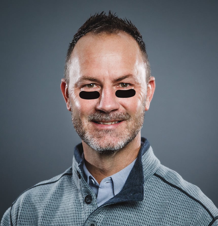 George Wilcox with Eye Black for CONEXPO-2