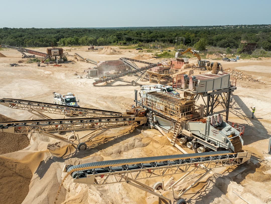 Central Texas Stone producing ready mix sand and materials with a Fusion Platform system.
