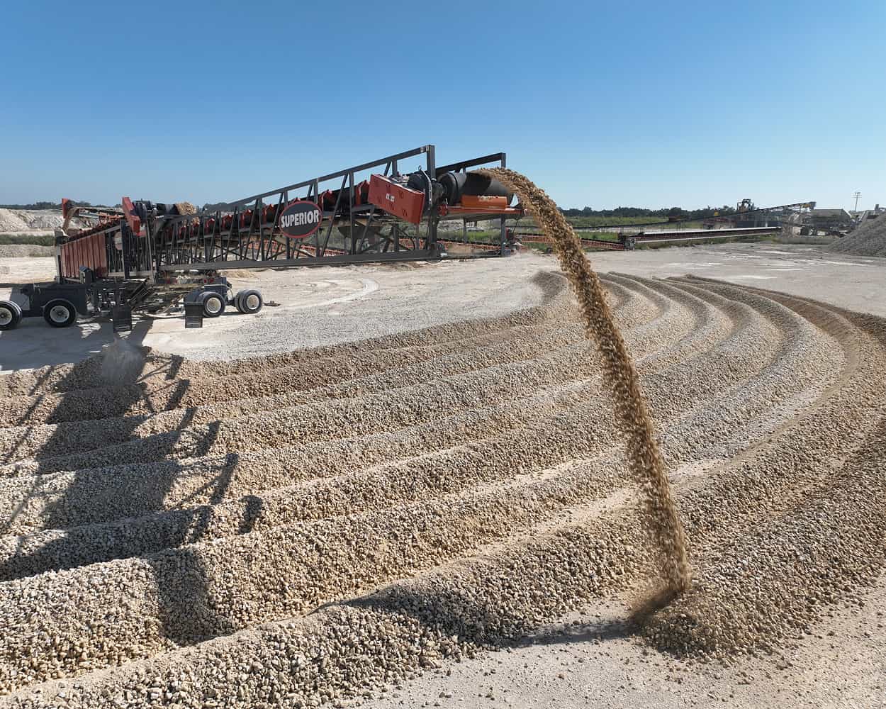 TeleStacker Conveyor stockpiling Marcou Construction
