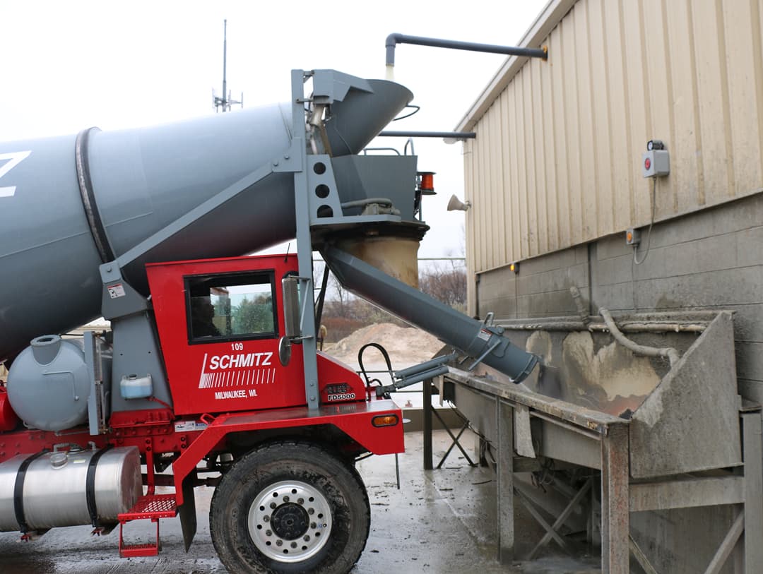Schmitz Ready Mix using concrete washout system