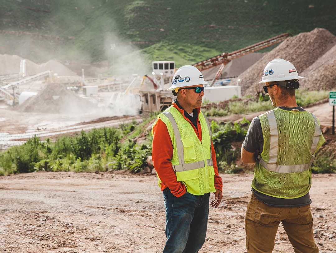 Workers on site at Fred Weber plant