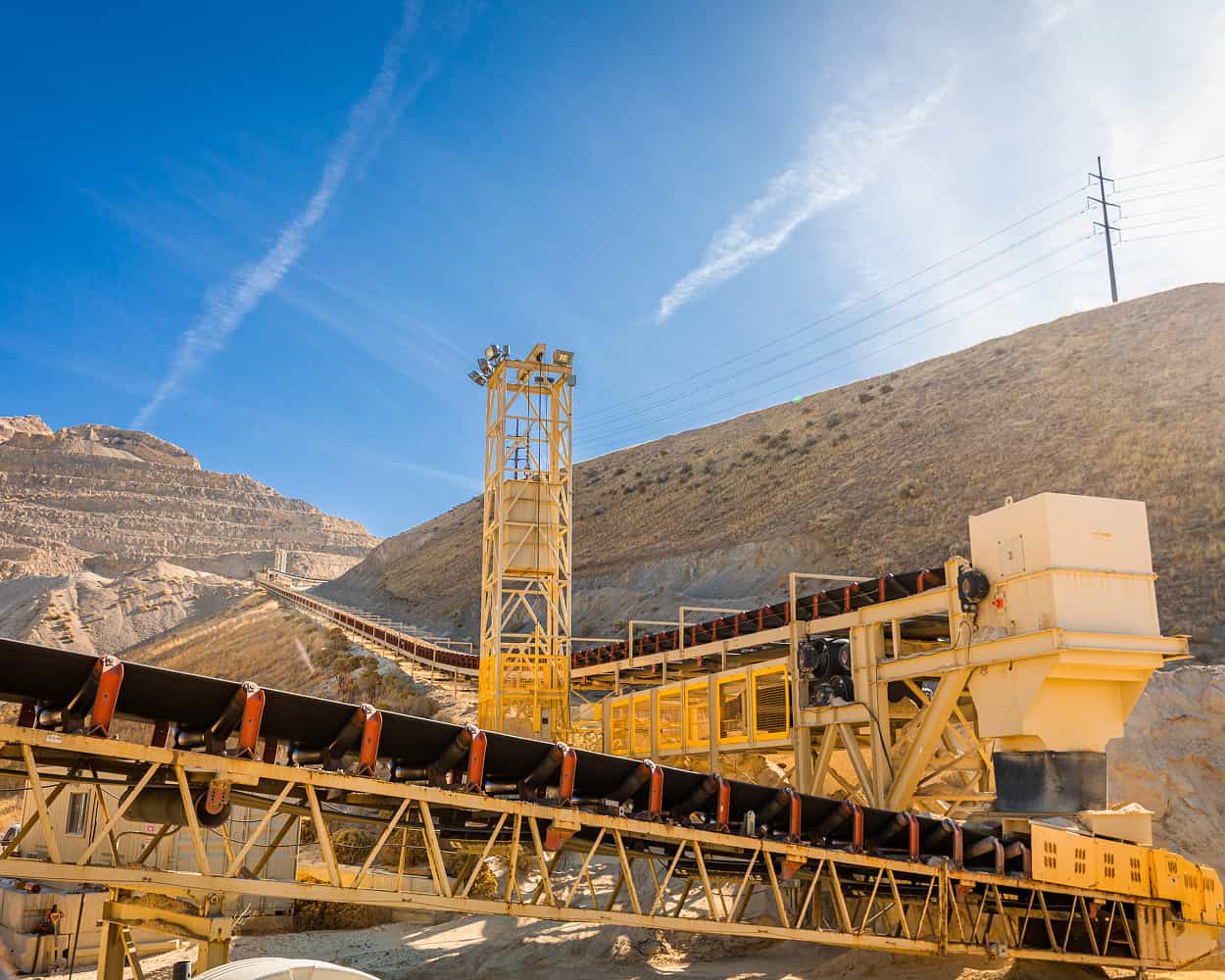 Geneva Rock in Draper UT overland conveyor generating electricity