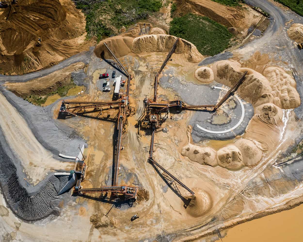Drone view of Hoover Materials wash plant site