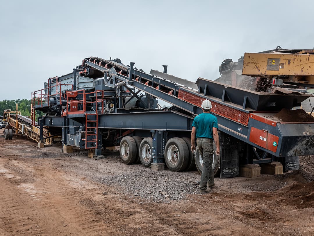 North Central Aggregates portable plant in Iron River, Wisconsin
