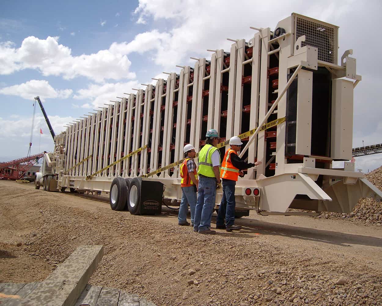 Newmont MIning setting up Trailblazer Conveyor