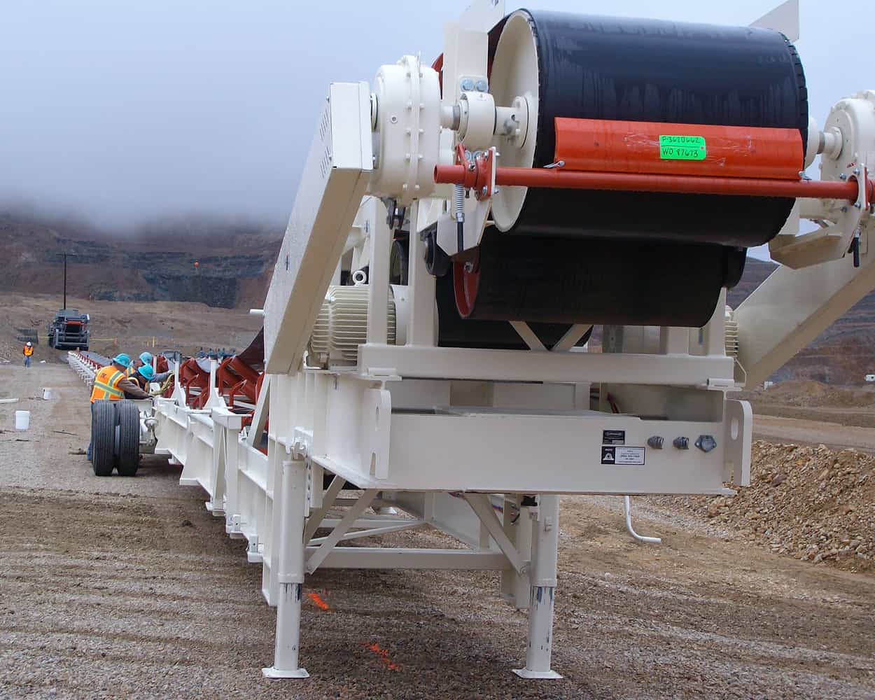 Newmont MIning setting up Trailblazer Conveyor