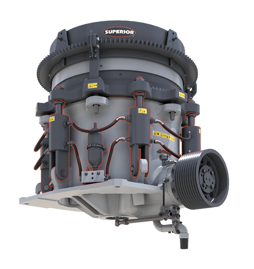 Tramp Relief System on Patriot Cone Crusher by Superior Industries