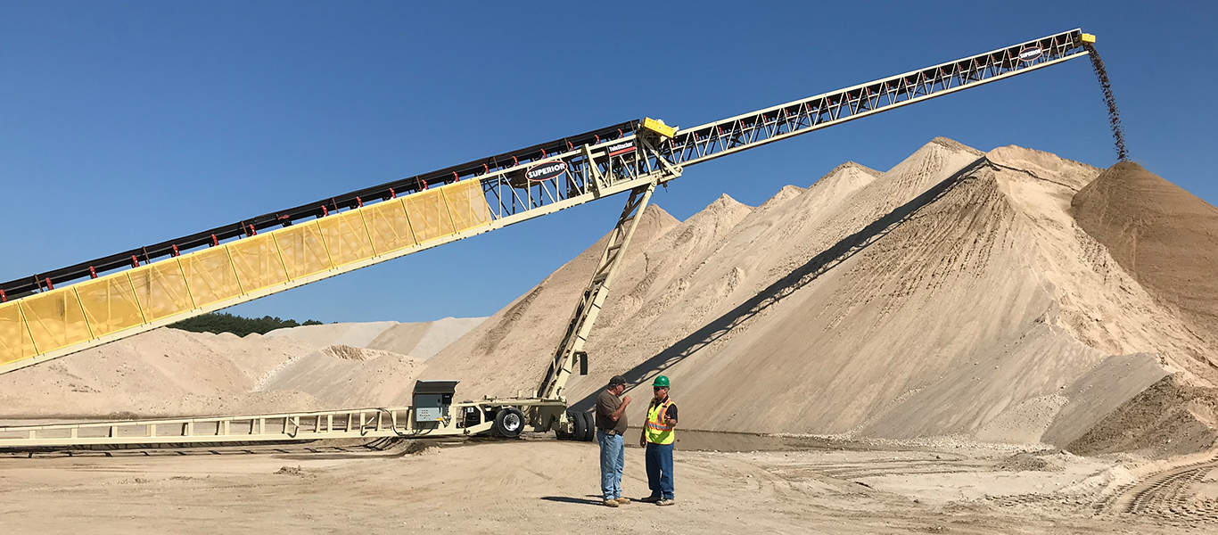 History Telestacker Conveyor At Coram Materials Ny - By Superior 