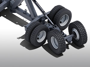 FD40 stationary or portable axles for radial stacking conveyor