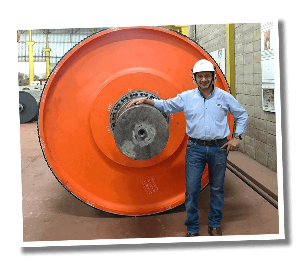 Very large Drum Pulley at Superior Manufacturing facility in Brazil