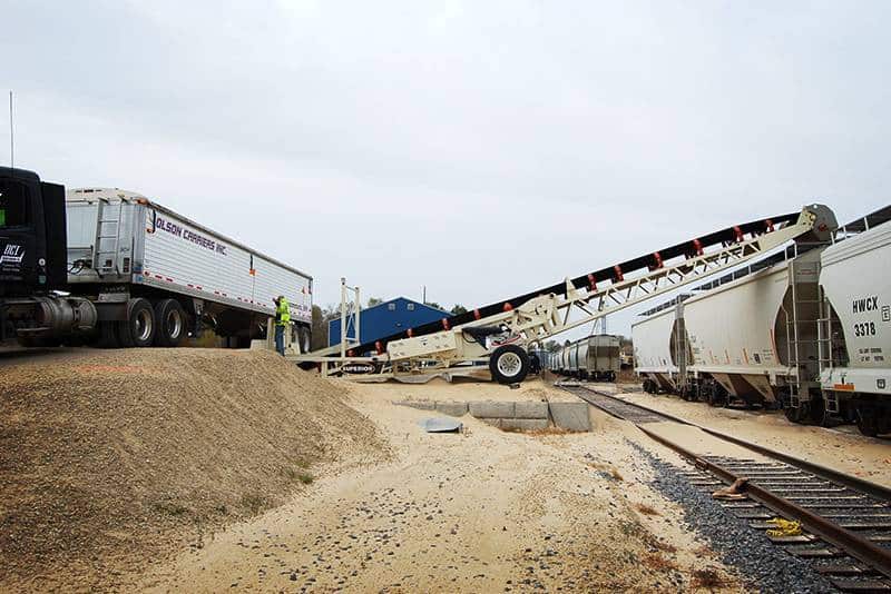 Frac Sand Rail Loading | Progressive Rail | Superior Industries